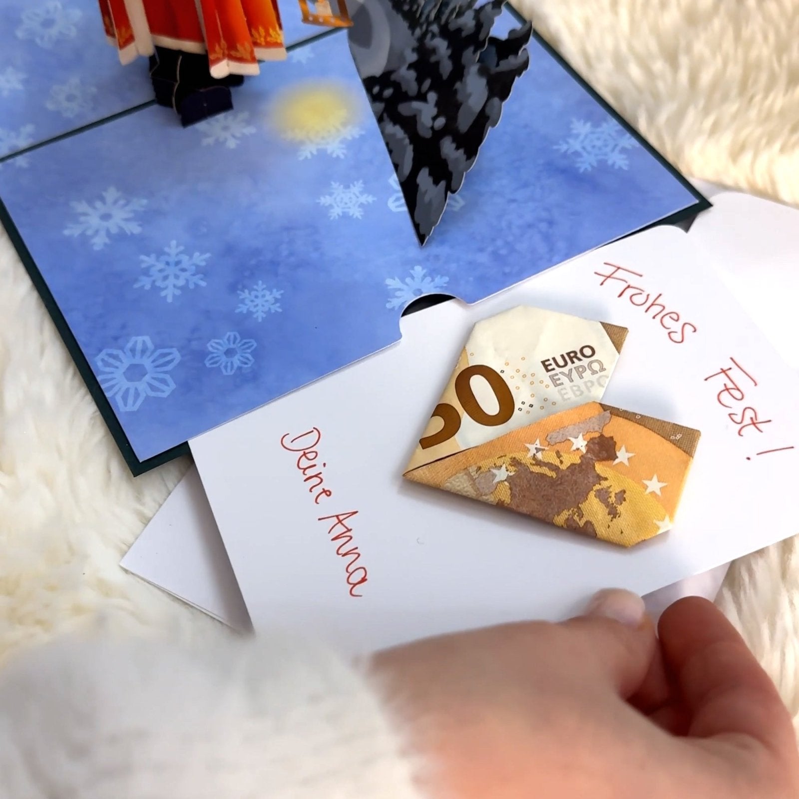 Lovepop - Weihnachtsmann mit Spielzeugsack 3D Pop - Up Karte - Onlineshop für außergewöhnliche Grußkarten und Paper Art - Online kaufen