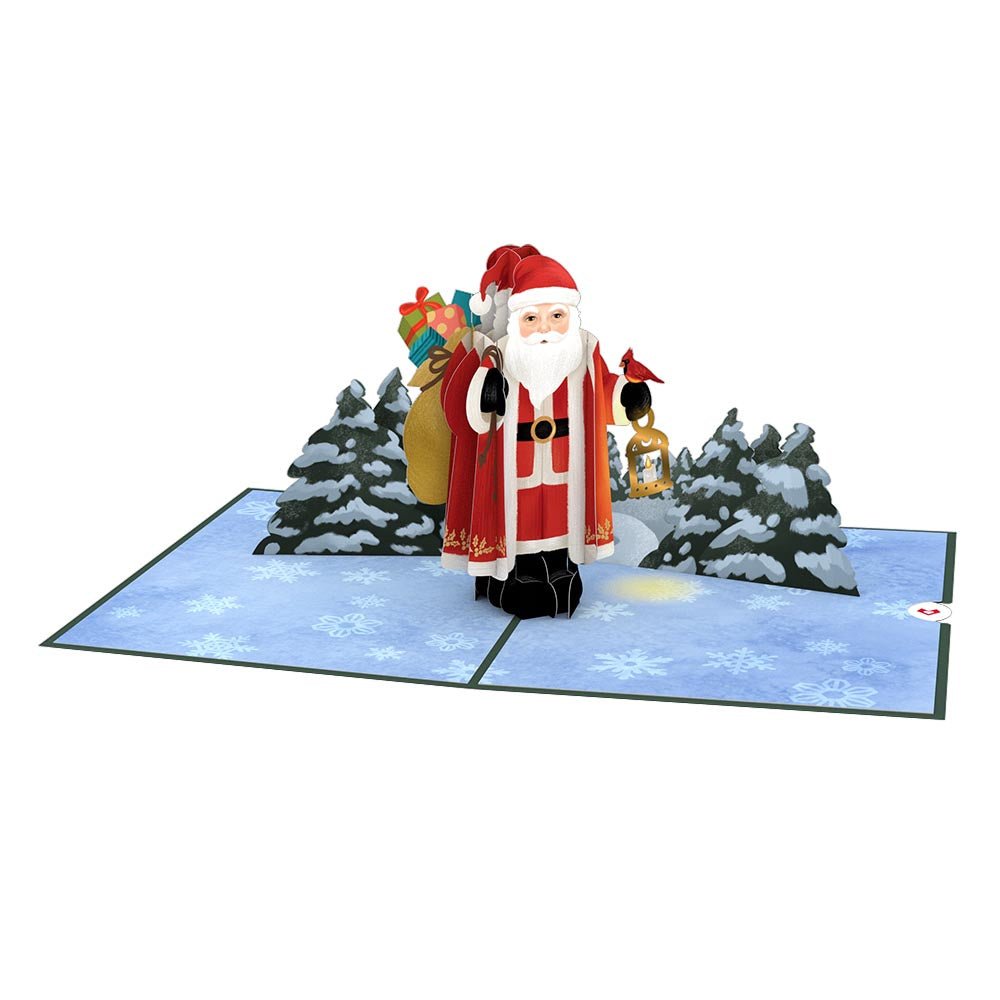 Lovepop - Weihnachtsmann mit Spielzeugsack 3D Pop - Up Karte - Onlineshop für außergewöhnliche Grußkarten und Paper Art - Online kaufen