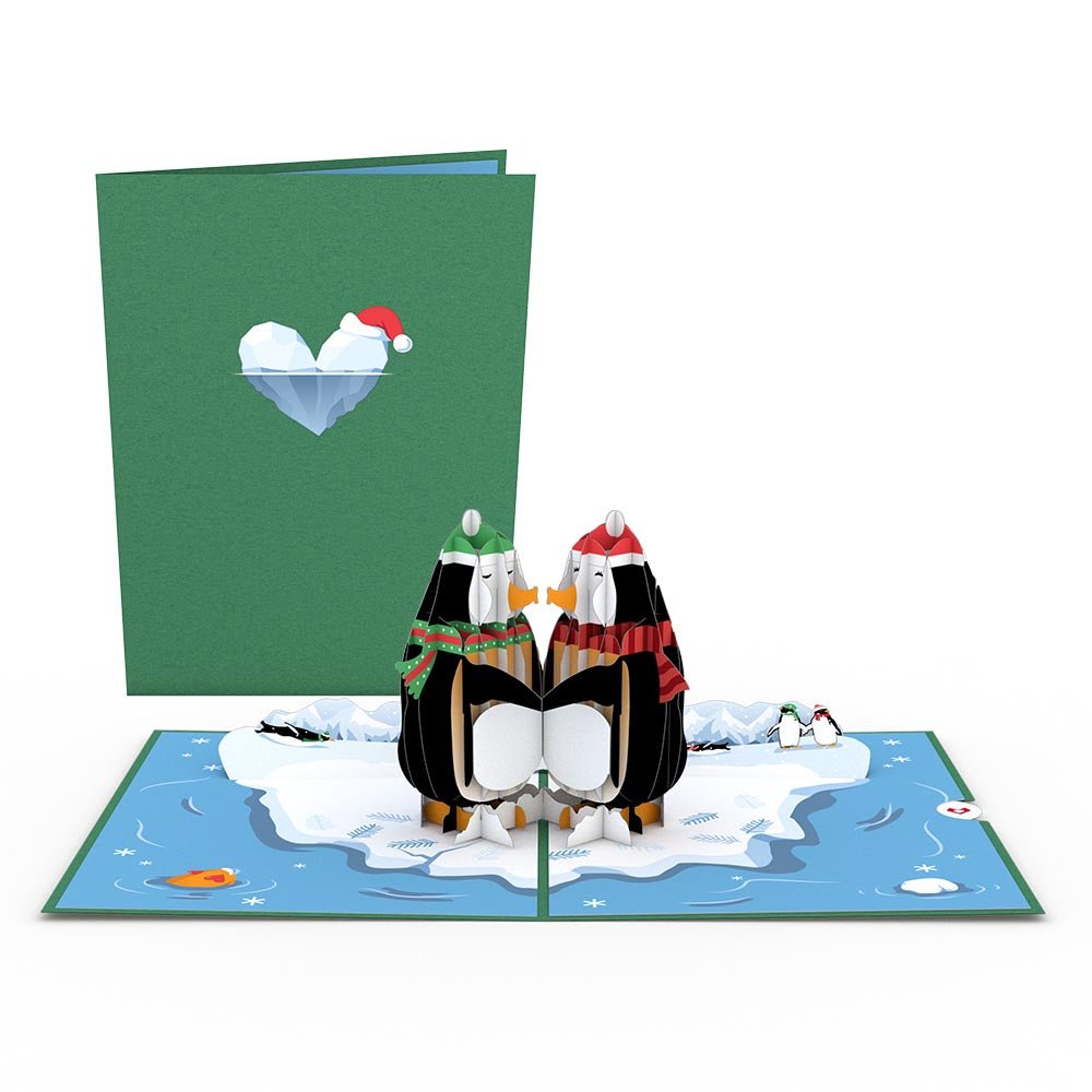 Lovepop - Weihnachtspinguine 3D Pop - Up Karte - Onlineshop für außergewöhnliche Grußkarten und Paper Art - Online kaufen