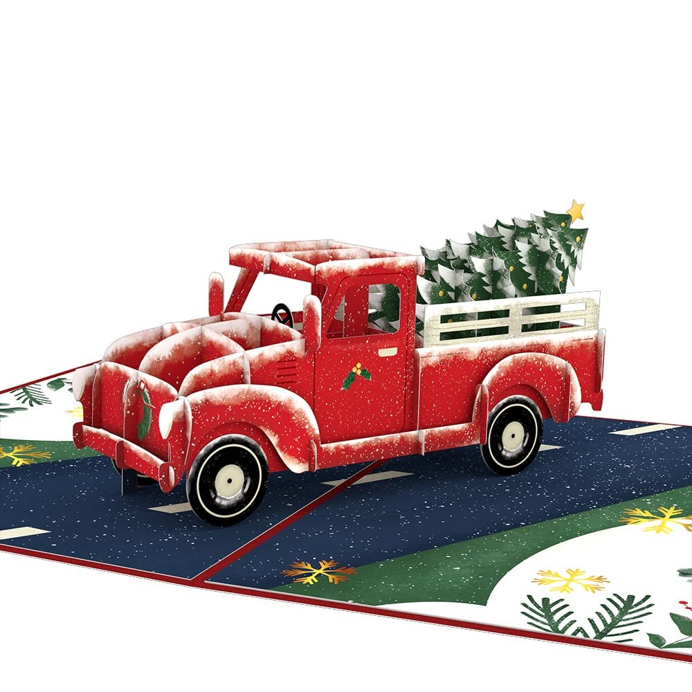 Lovepop - Weihnachtstruck 3D Pop - Up Karte - Onlineshop für außergewöhnliche Grußkarten und Paper Art - Online kaufen