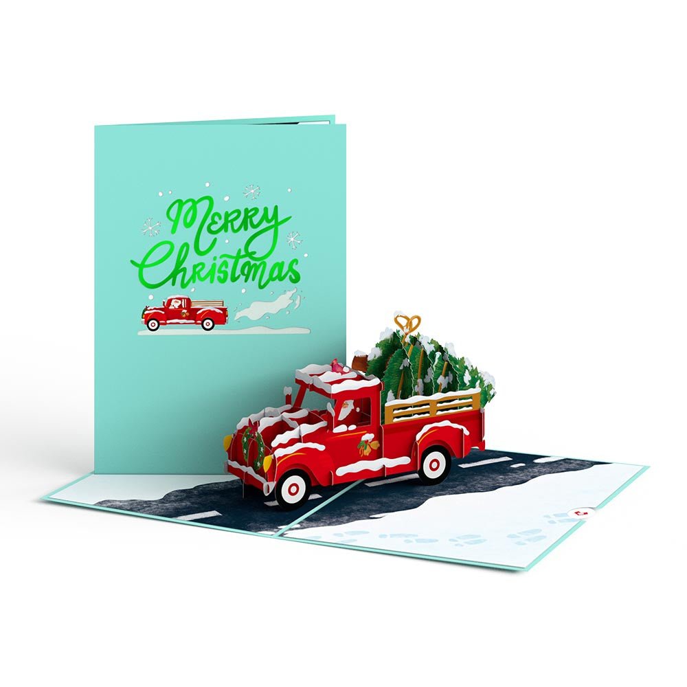 Lovepop - Weihnachtstruck 3D Pop - Up Karte - Onlineshop für außergewöhnliche Grußkarten und Paper Art - Online kaufen