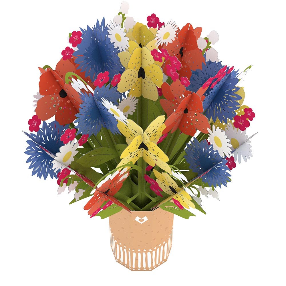 Lovepop - Wildblumenstrauß 3D Pop - Up Bouquet - Onlineshop für außergewöhnliche Grußkarten und Paper Art - Online kaufen