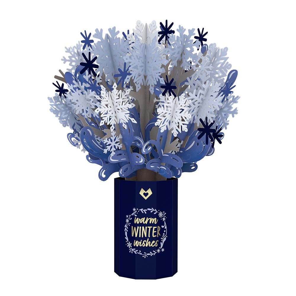 Lovepop - Winterwünsche Blumenstrauß 3D Pop - Up Bouquet - Onlineshop für außergewöhnliche Grußkarten und Paper Art - Online kaufen