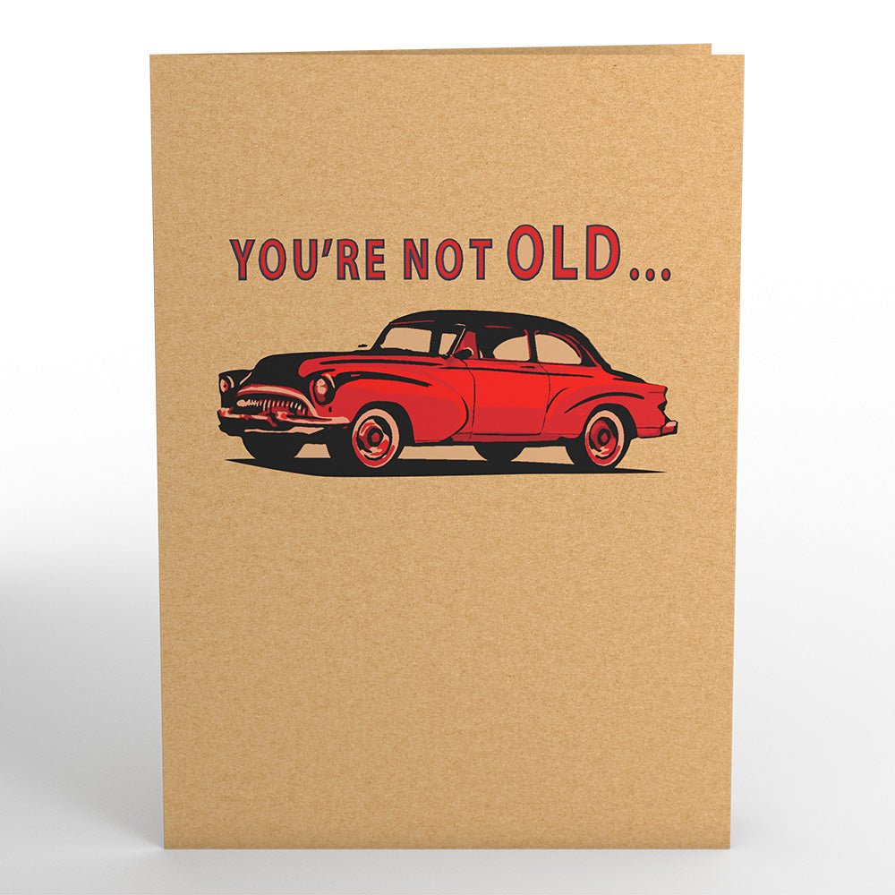 Lovepop.de - Classic rotes Auto 3D Pop - Up Geburtstagskarte für Autoliebhaber - Onlineshop für außergewöhnliche Grußkarten und Paper Art - Online kaufen